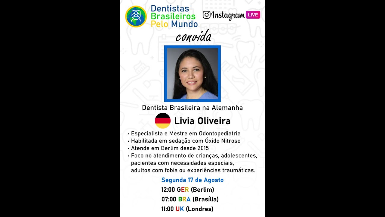⚫#DENTISTA BRASILEIRA NA ALEMANHA: Dra. 𝕃𝕚𝕧𝕚𝕒 𝕆𝕝𝕚𝕧𝕖𝕚𝕣𝕒 conta como conseguiu atuar em Berlim.