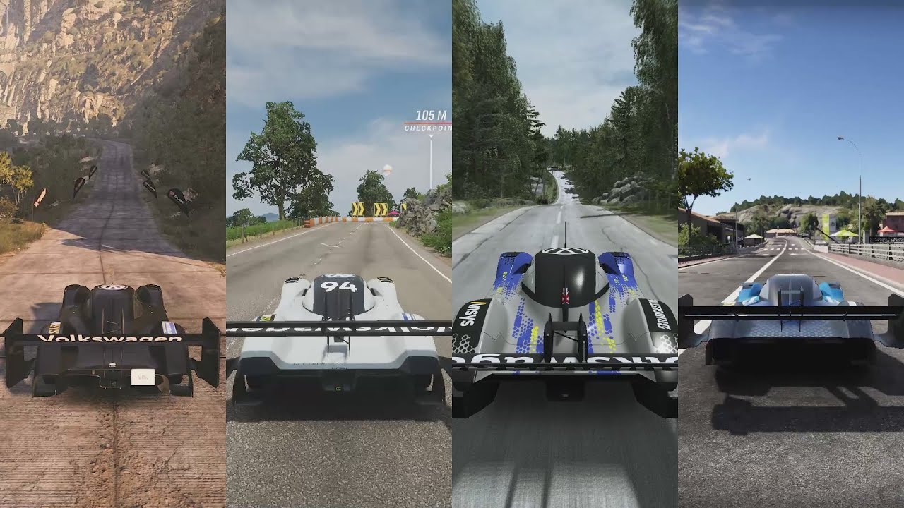 Volkswagen ID.R in 5 different racing games (Evolution of the Volkswagen ID.R)