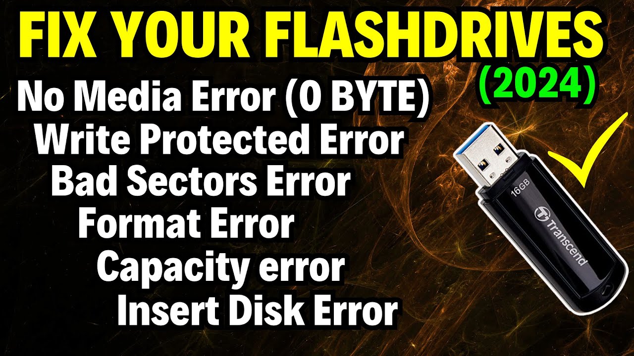 Pen Drive Showing No Media 0 Bytes | No Media USB Fix | Insert A Disk (SOLVED)