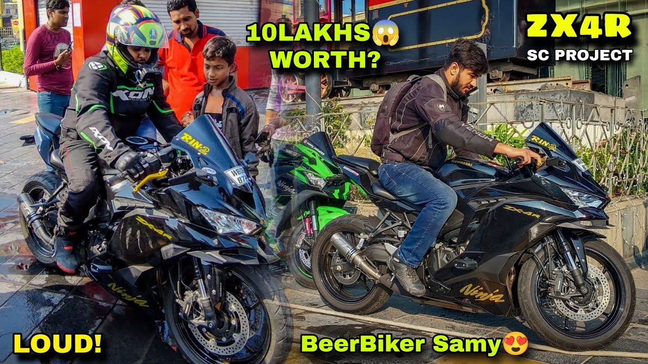 10 лакхов 400 куб.см😨 ZX4R с проектом Full System SC ft.@BeerBikerSamy| 250 км/ч и скти хай йе😱 |...