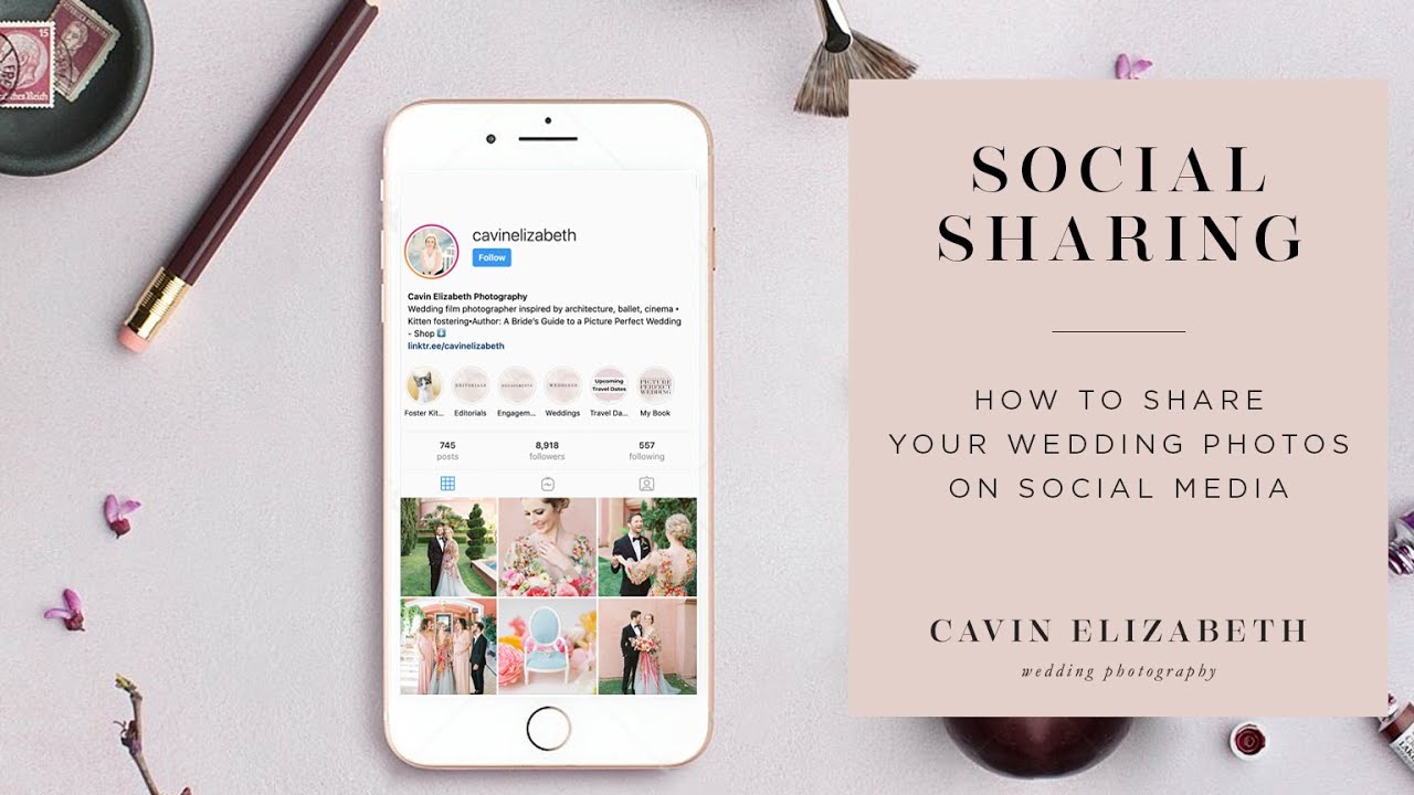 How to Share Your Wedding and Engagement Photos on Social Media