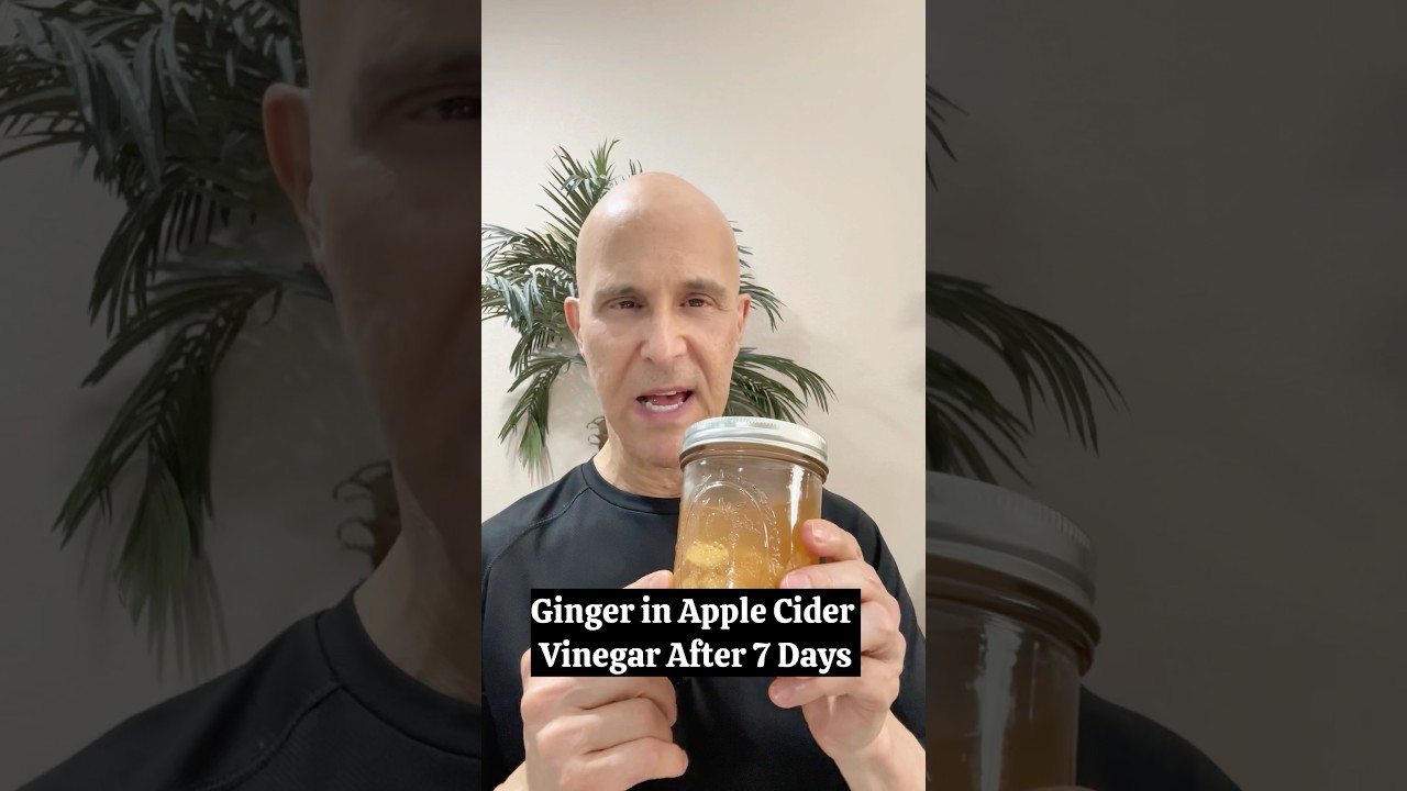 Имбирь в яблочном уксусе после 7 дней! #drmandell #ginger #acv