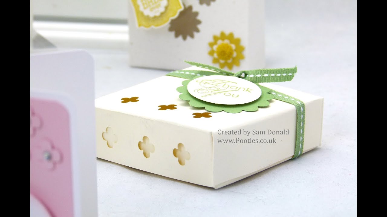 Stampin Up Fold Flat Soap Gift Treat Box with windows