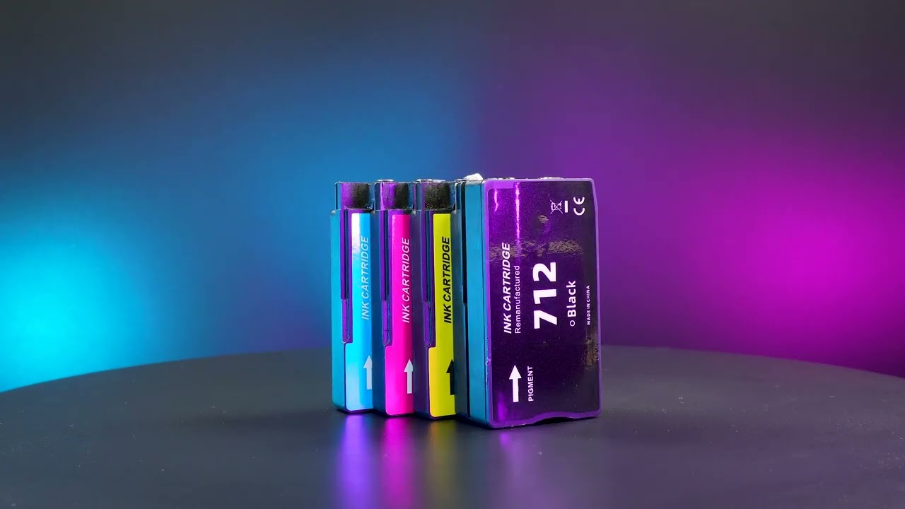 Zestaw tuszy zamiennych do HP 712 CMYK - Print.ink - prezentacja produktu
