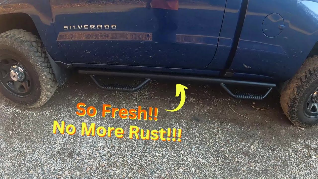 Покраска боковых подножек на Silverado | Rust-Oleum Truck Body Spray