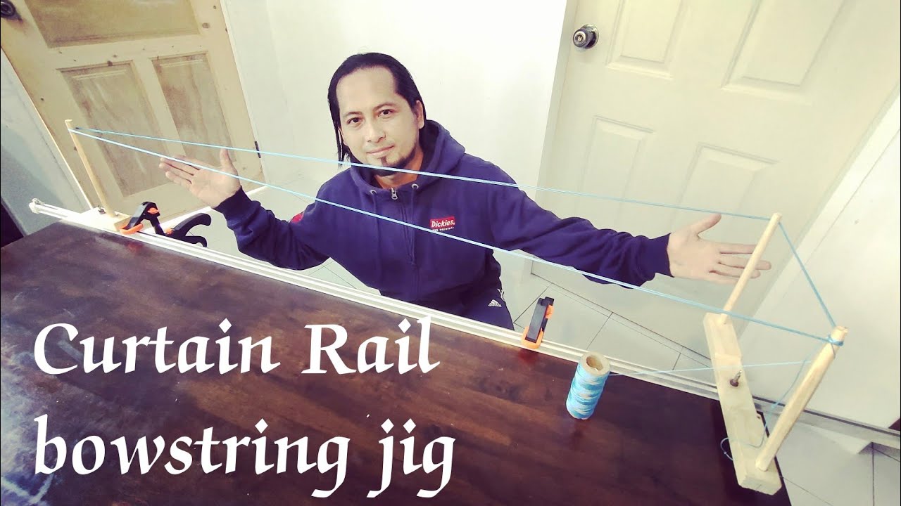 diy bow string jig from curtain rail