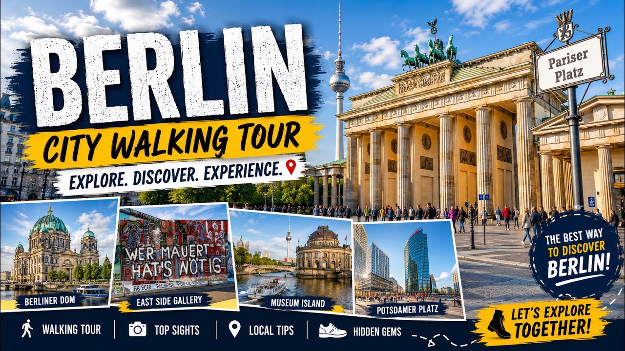 BERLIN-Germany 🇩🇪 A self-guided city walking Tour |4k|