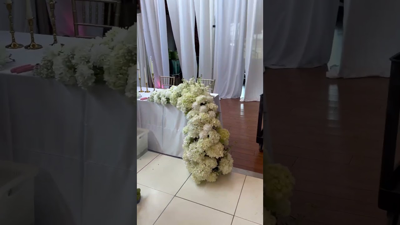 Transforming a wedding reception! #weddingshorts #shorts #weddingvideo #weddingcontent #decor
