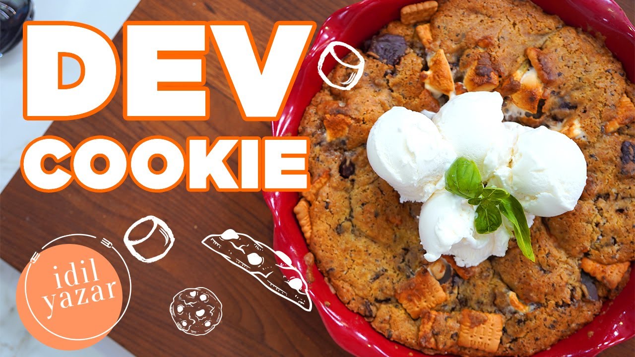 Çikolata ve Marshmellowlu Dev Kurabiye Tarifi 🍪🍪