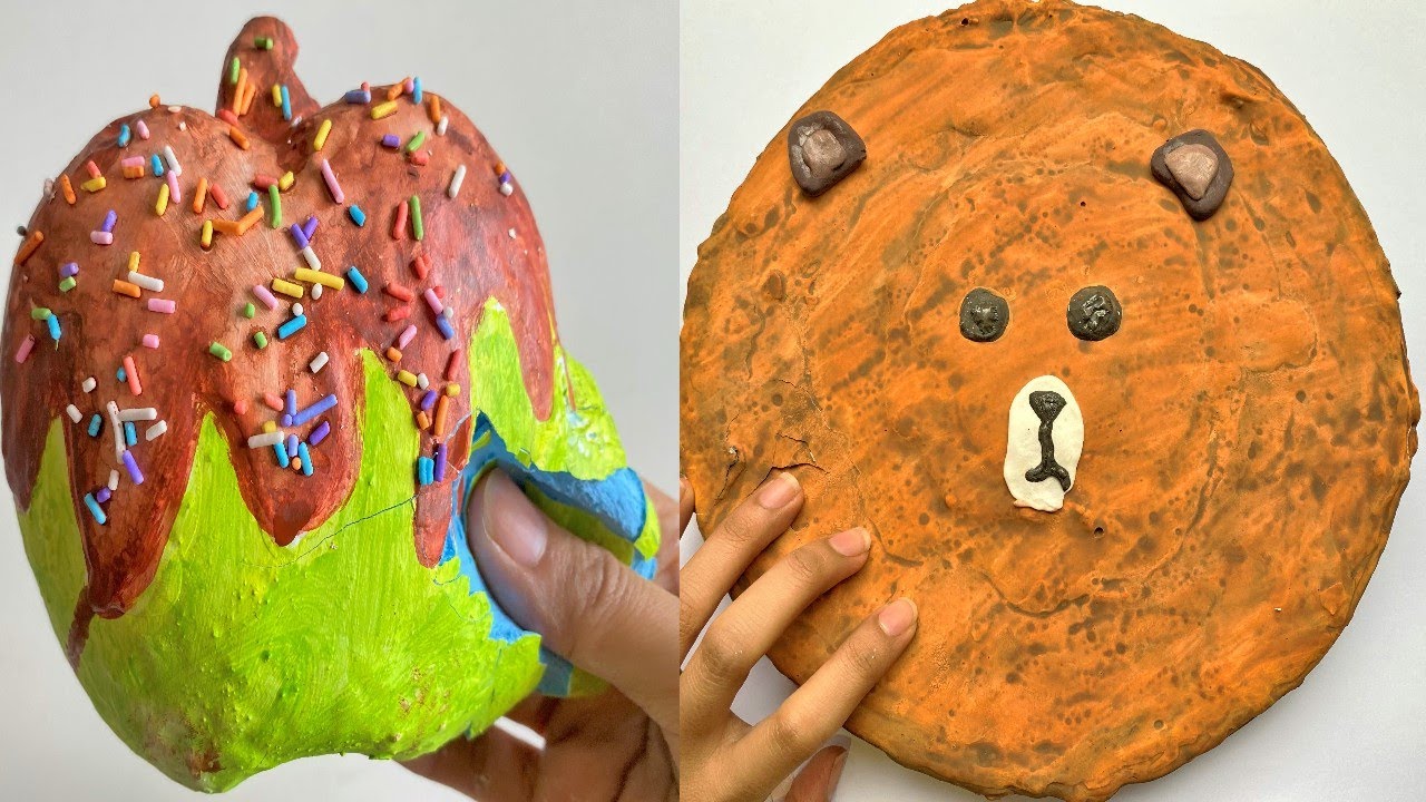 Plaster Clay Cracking & Slime ASMR Video #1015