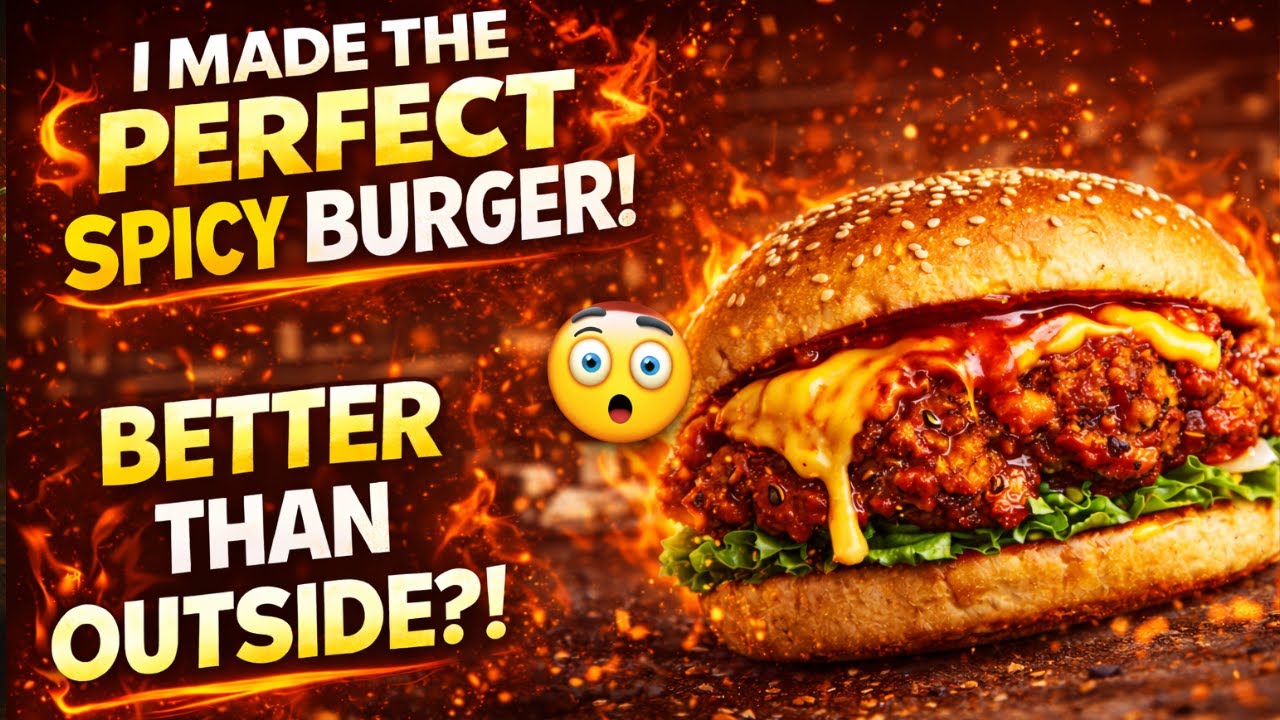 Better Than McDonald's? 🤯 I Made The Perfect Spicy Burger at Home! 🍔🔥 #viral #trending #burger