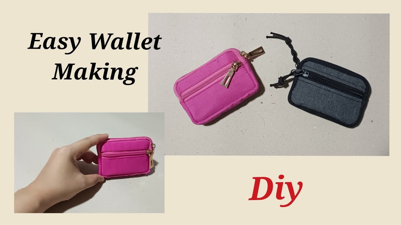 DIY EASY WALLET MAKING / COIN PURSE SEWING