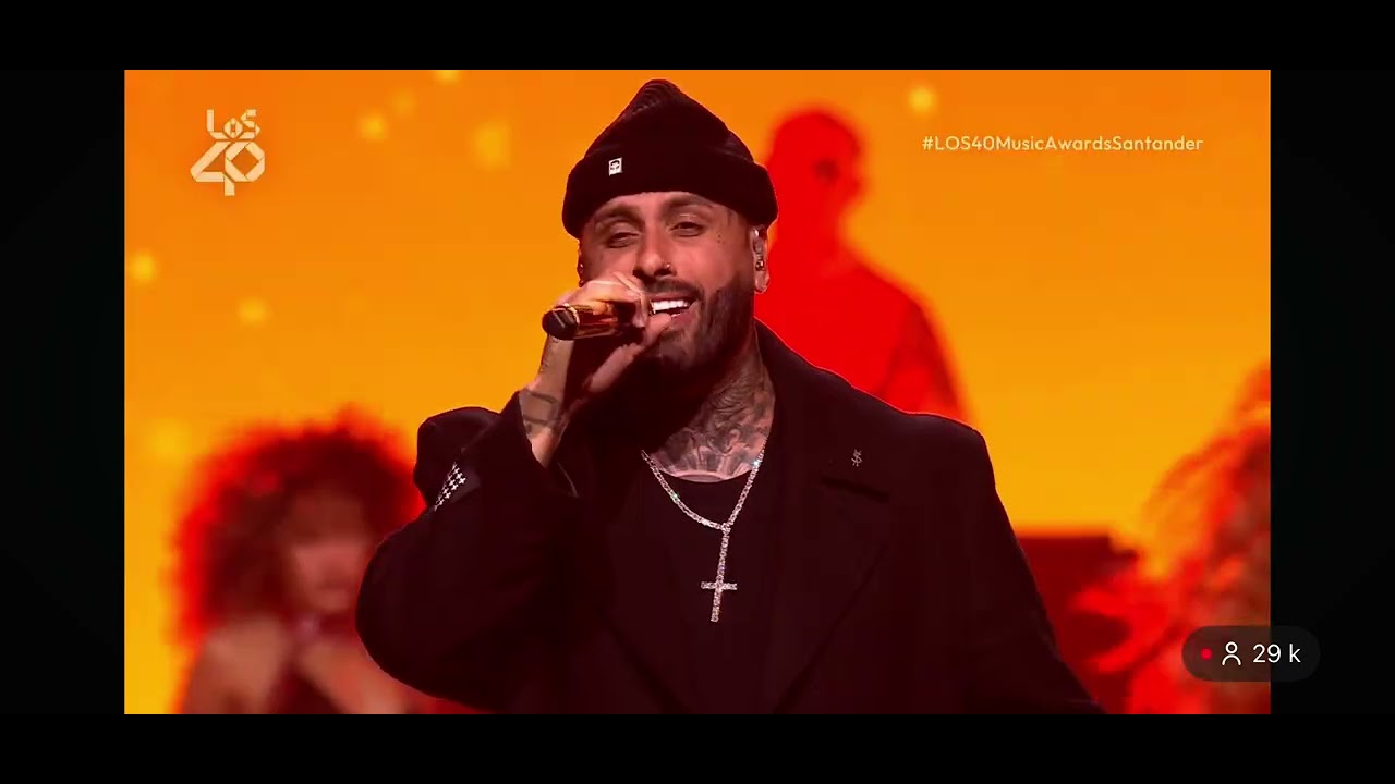Nicky Jam - Medley live (El perd&oacute;n, Hasta el amanecer, Travesuras, X) - Los40 Music Awards Santander