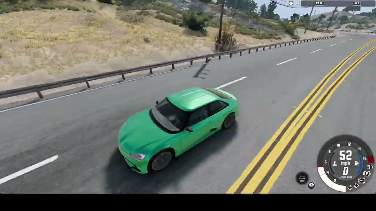 beamng highway police shase