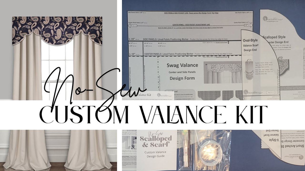Traceable Designer No Sew Scalloped & Scarf Valance Kit Overview Video
