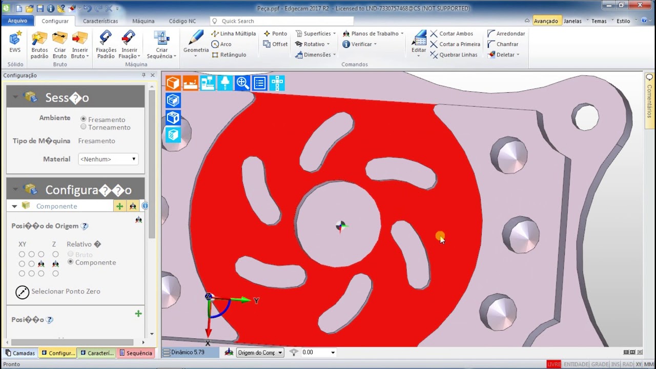 Edgecam    Entendendo o funcionamento das funções de orientação do ambiente workflow do software