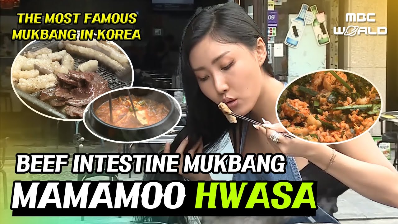 [C.C.] The Most Famous 'BEEF INTESTINE MUKBANG' In Korea #MAMAMOO #HWASA