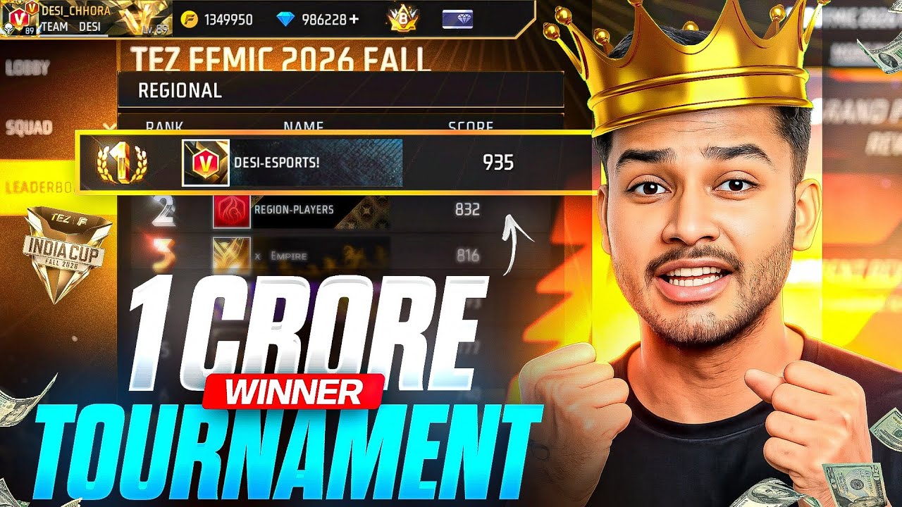 1 CRORE TOURNAMENT FFMIC FALL 2026 WINNER 🏆