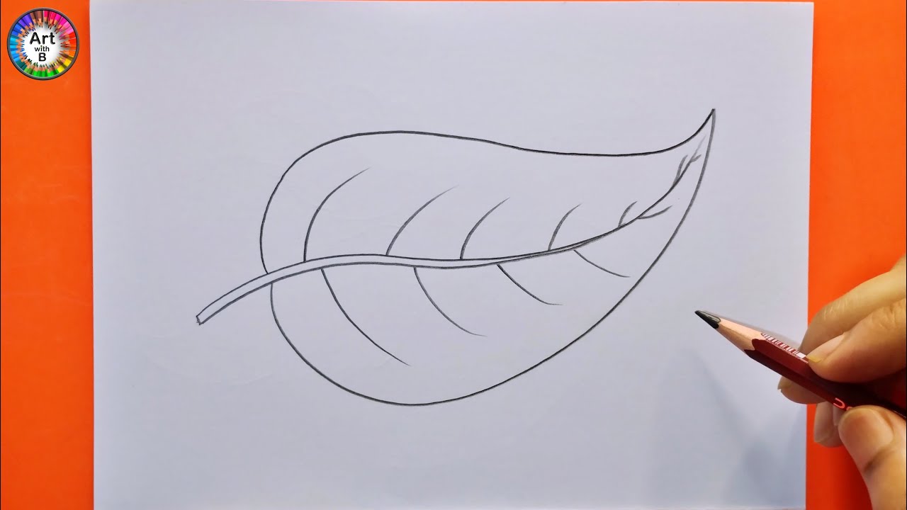 leaf drawing | how to draw a leaf easily