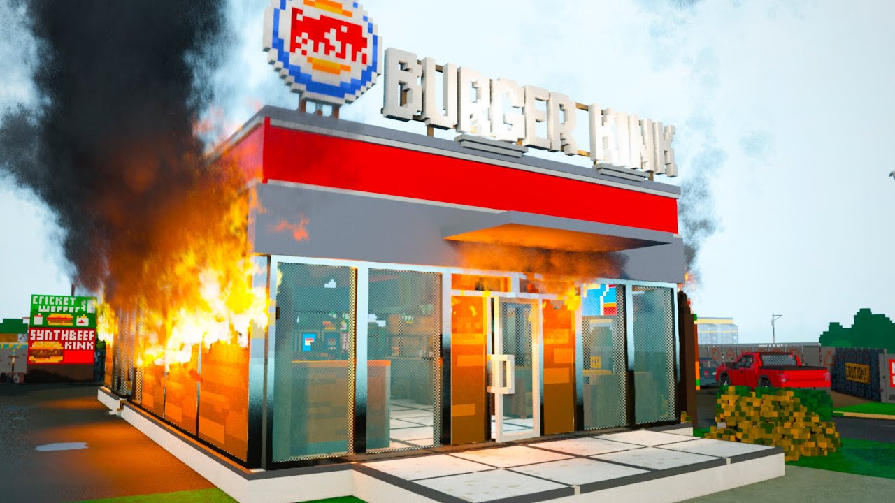 Set fire to BURGER KING in different ways - Teardown