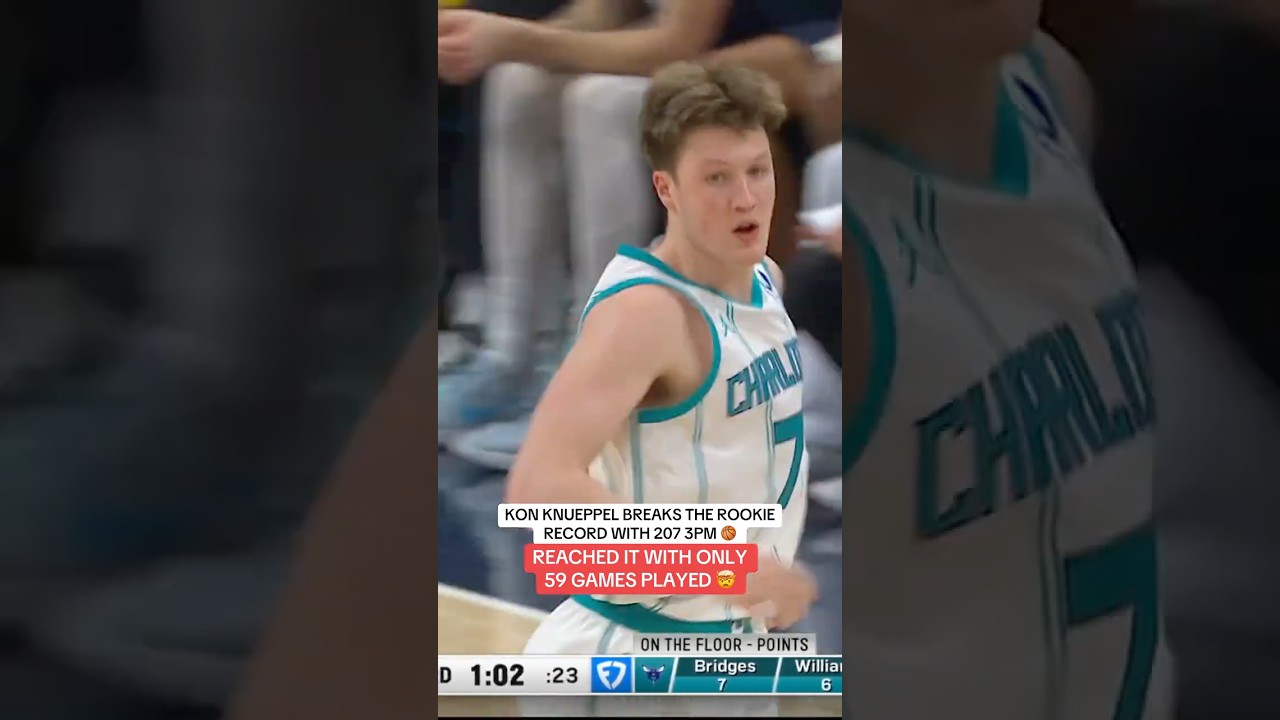 Kon breaks the rookie record for 3&rsquo;s in a season and it&rsquo;s only FEBRUARY 🙌