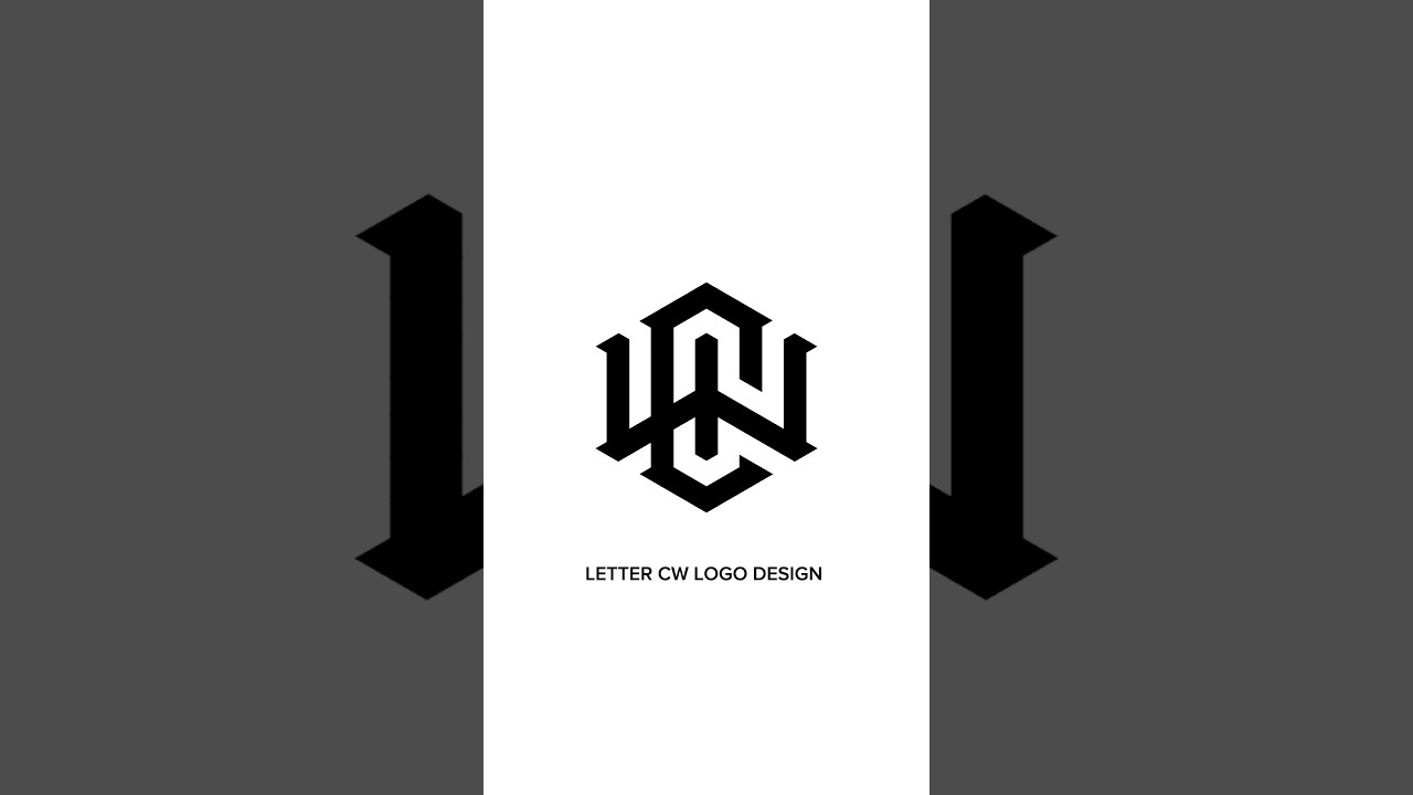 Letter CW Logo Design in Coreldraw #logodesign #shorts