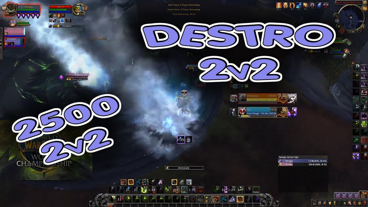 Destruction Warlock 2v2 ARENA  /  BfA Season 2