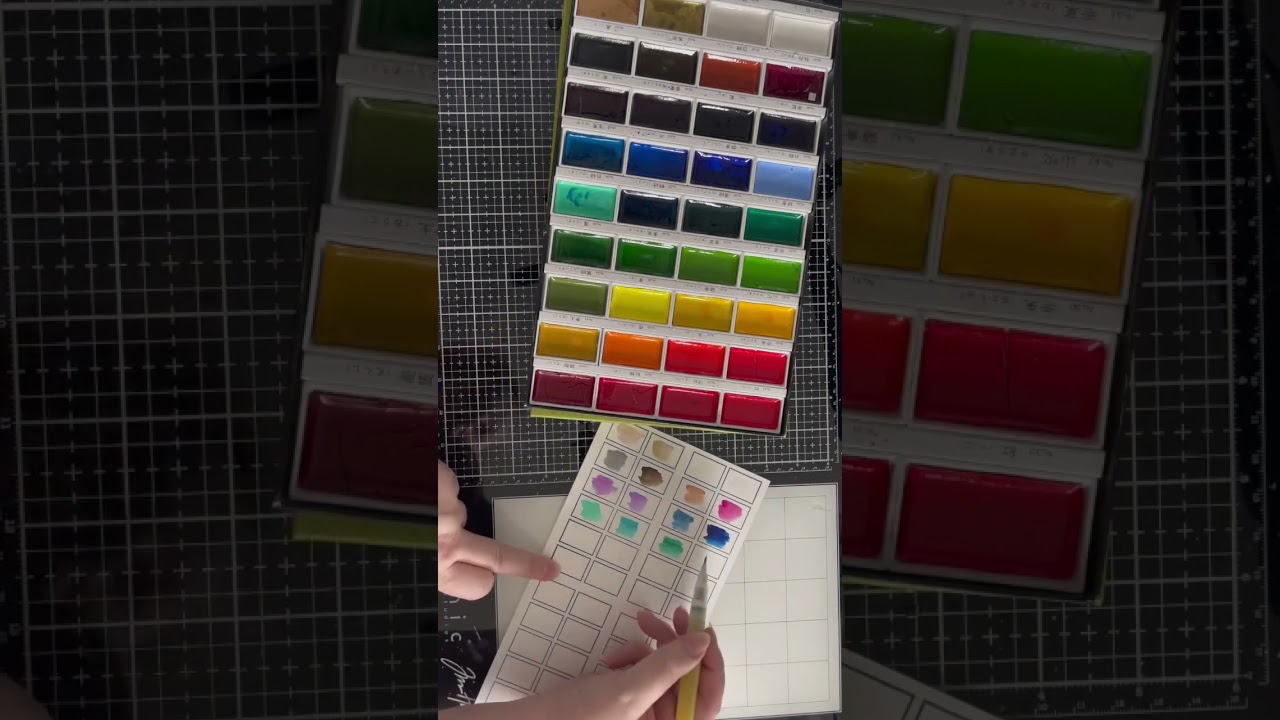 Gansai Tambi - Mennys Bastelshop #watercolorswatches #watercolorpalette