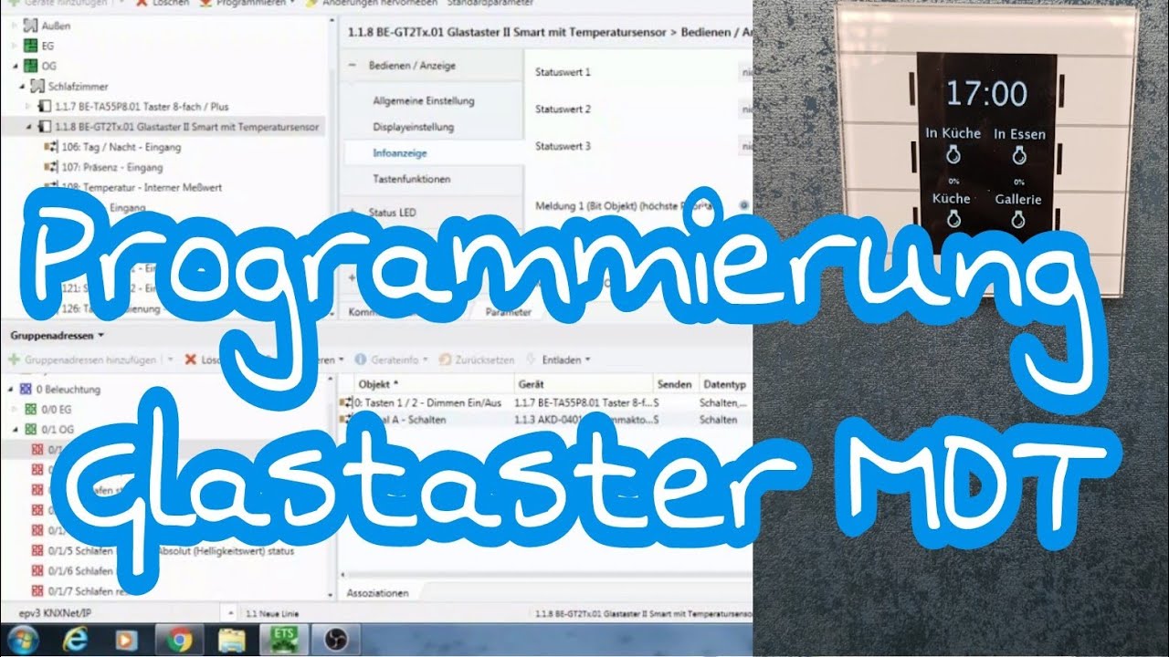 Programmierung Glastaster MDT Smart| KNX| ETS5| Technikday| Die Siwuchins