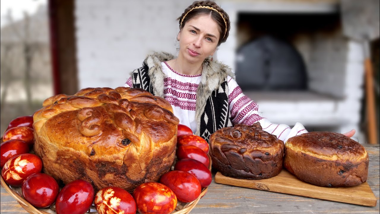 ПЕЧЕМ традиционный УКРАИНСКИЙ ПАСХАЛЬНЫЙ ХЛЕБ (ПАСКА) в сельской печке. Делаем 