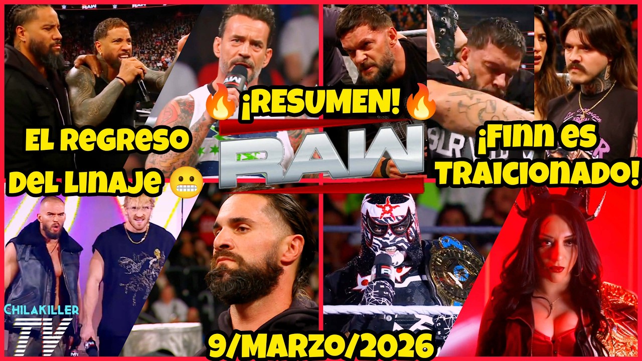 ¿REGRESA EL LINAJE? | WWE RAW | 9 Marzo 2026 | RESUMEN Y RESULTADOS