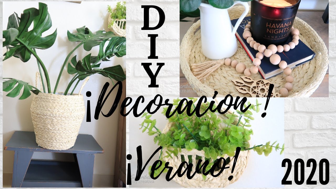 DIY´S⎟DECORACIONES PARA EL HOGAR ⎟IDEAS Económicas Para Verano⎟CESTA DE RAFFIA⎜ideas y decoración