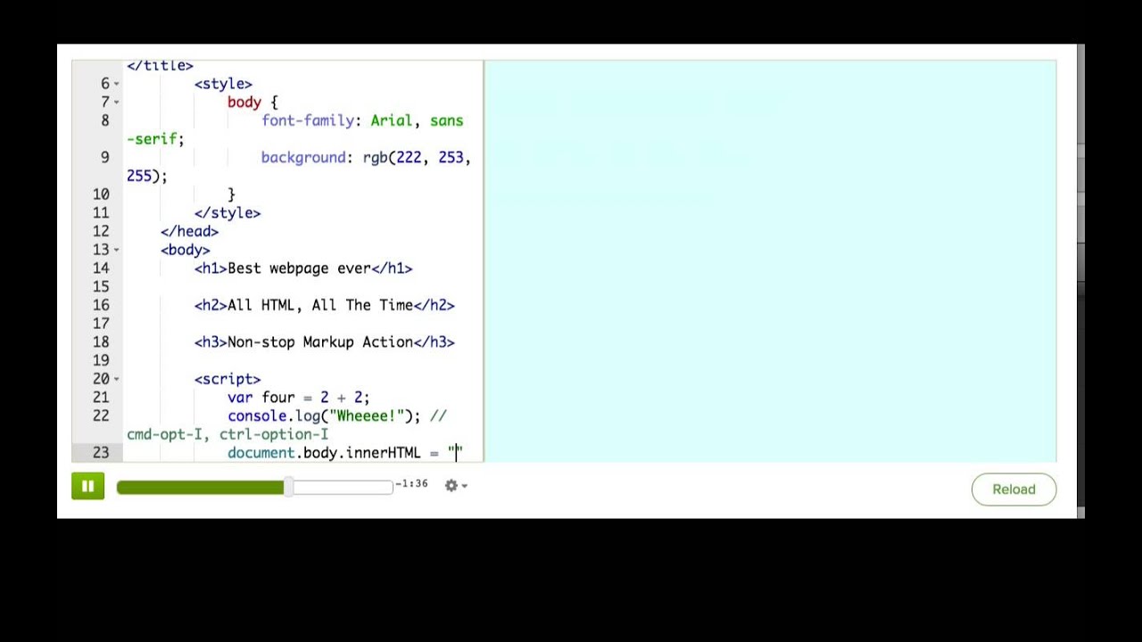 Putting JS in a webpage | HTML/JS: Making webpages interactive | Computer Programming | Khan Academy