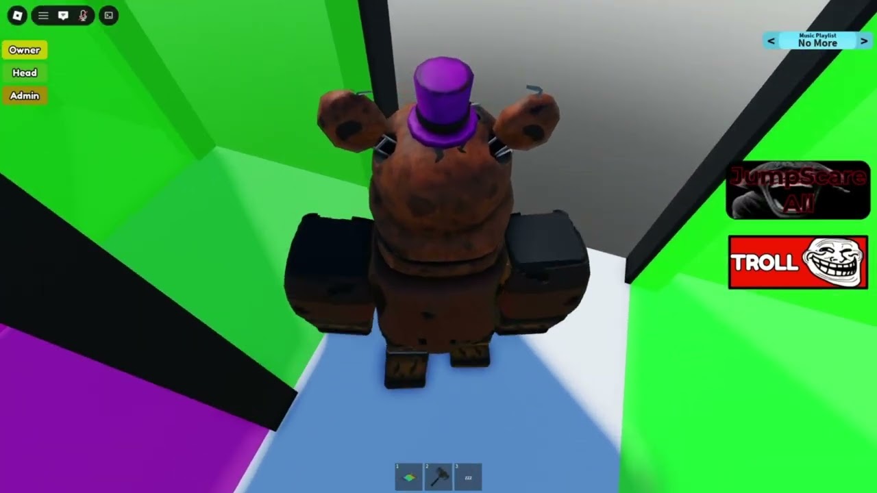 Nightmare Fredbear plays headpats from Rukia obby roblox