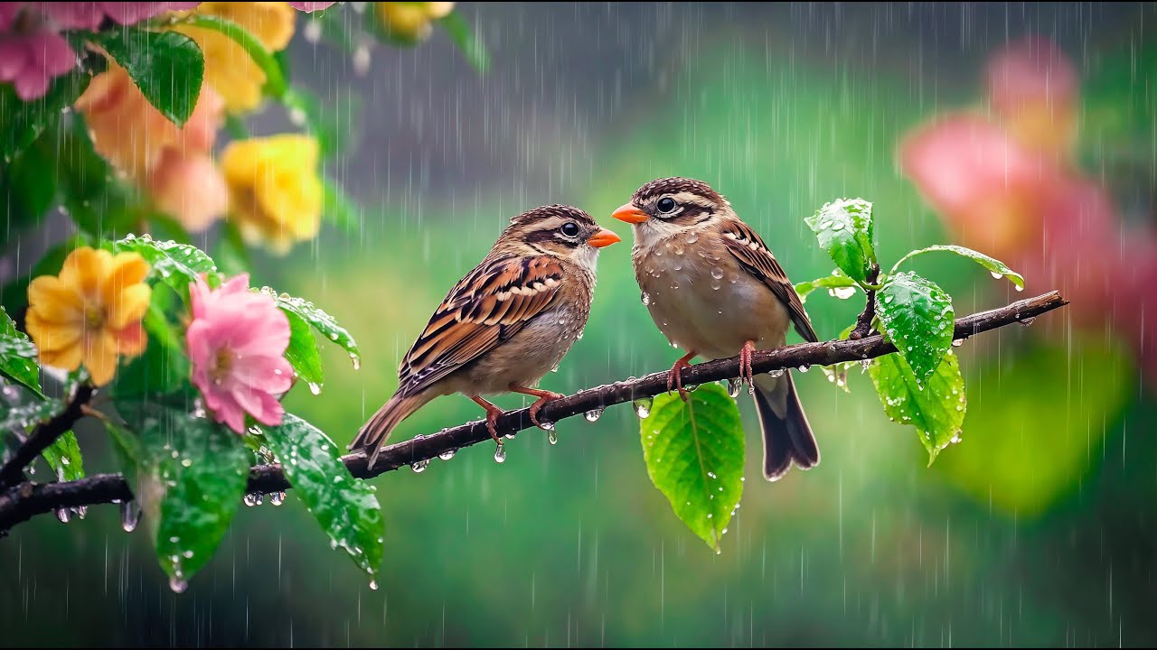 Gentle Piano, Rain & Morning Birds 🌧️🕊️ Calm Music for Deep Focus and Relaxation