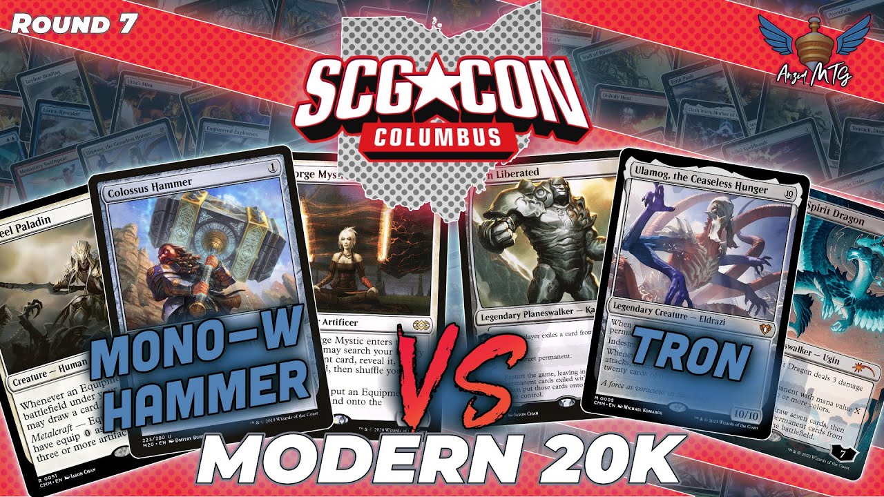 MTG Modern | Mono-White Hammer vs Tron | SCGCON Columbus Modern 20k | Round 7
