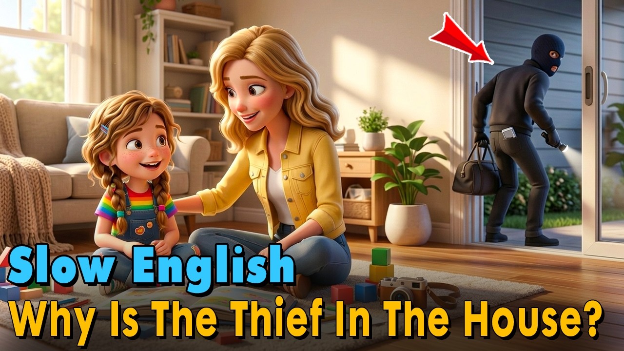 When a Thief Breaks Into the House | Easy English Listening Practice Story (A1-A2 Level)