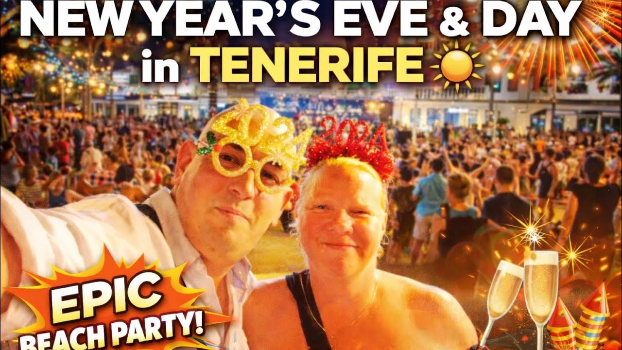 NEW YEAR’S EVE & DAY in TENERIFE ☀️ Los Cristianos Beach Celebrations!