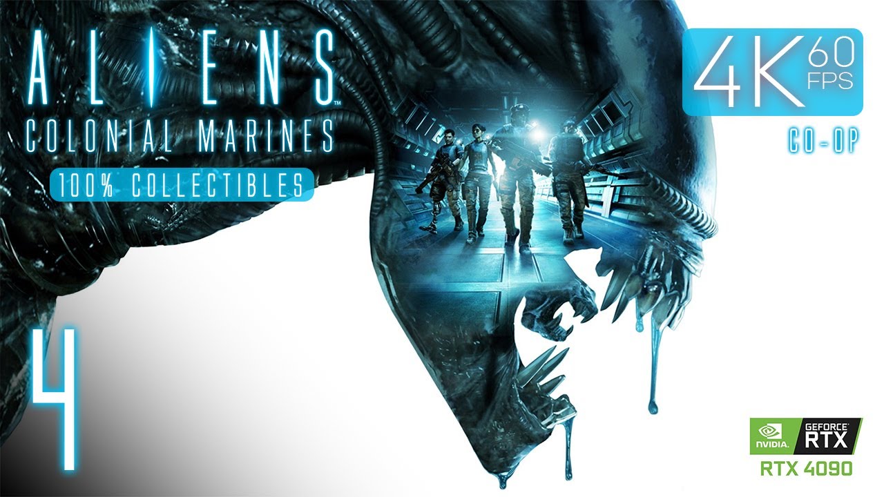 Aliens: Colonial Marines (PC) - 4K60 Co-op Walkthrough 100% Mission 4 - No Hope in Hadley's
