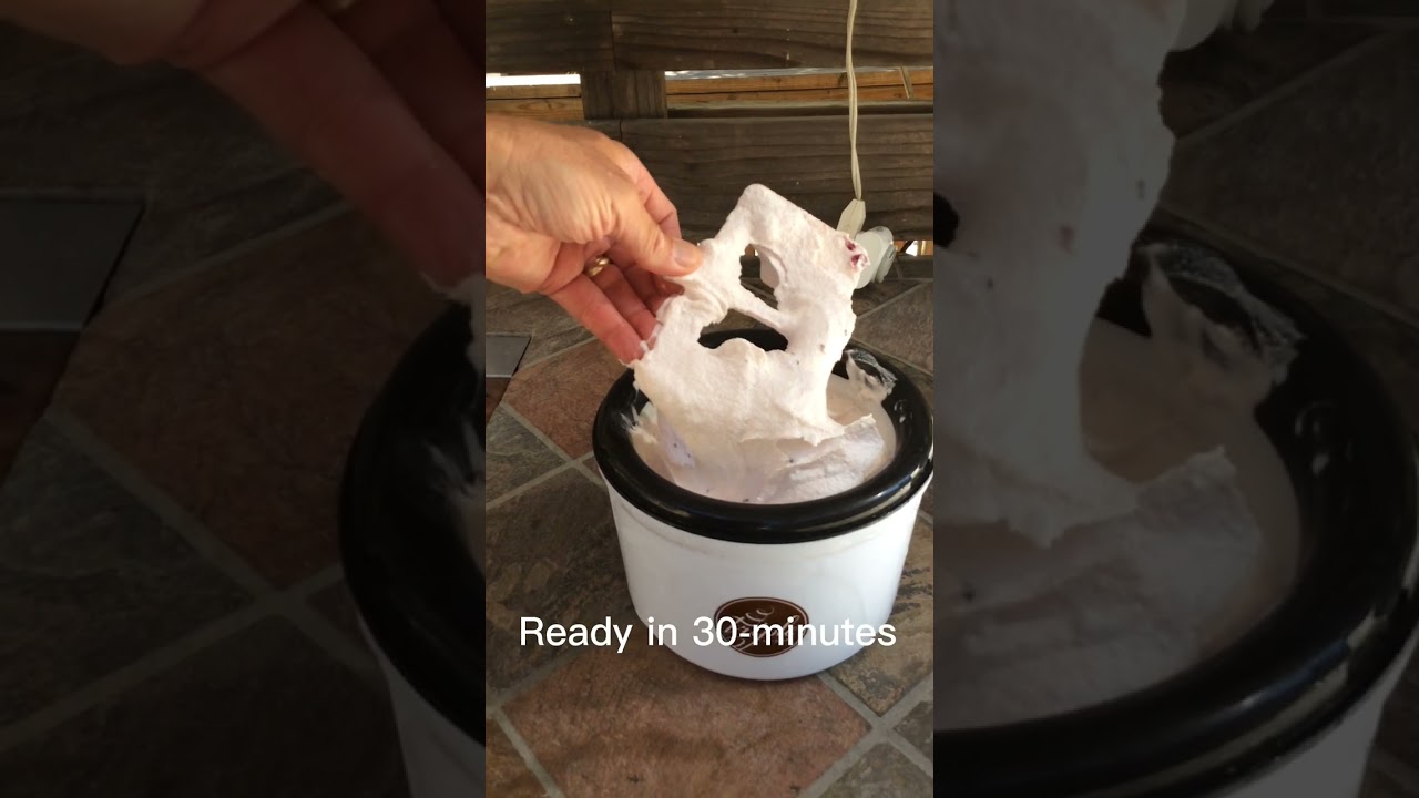 Triple Scoop Premium Ice Cream - Mix to Mixer in under 5 Minutes - Cherry Vanilla