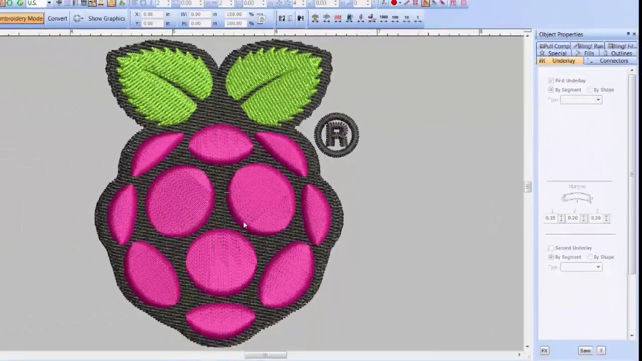 Digitizing logo using Auto-Fabric Assistant-Wilcom e2-Machine Embroidery Digitizing Tutorial-cap