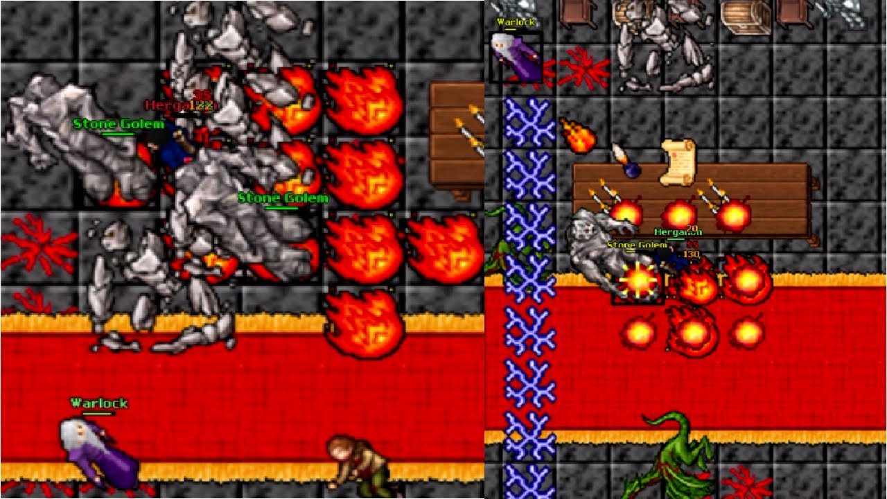 Old Tibia - Herganon RP 120 hunting Warlocks (Harmonia 2005 7.4)