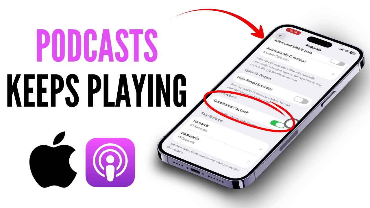 How to Enable or Disable Continuous Playback in Apple Podcasts on iPhone