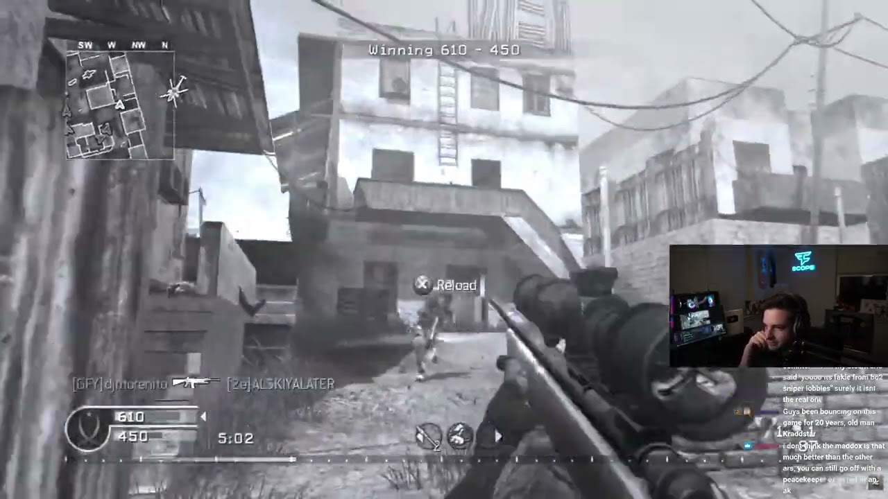 Реакция Scope на удар выше него | Видео с отскоками в Cod4