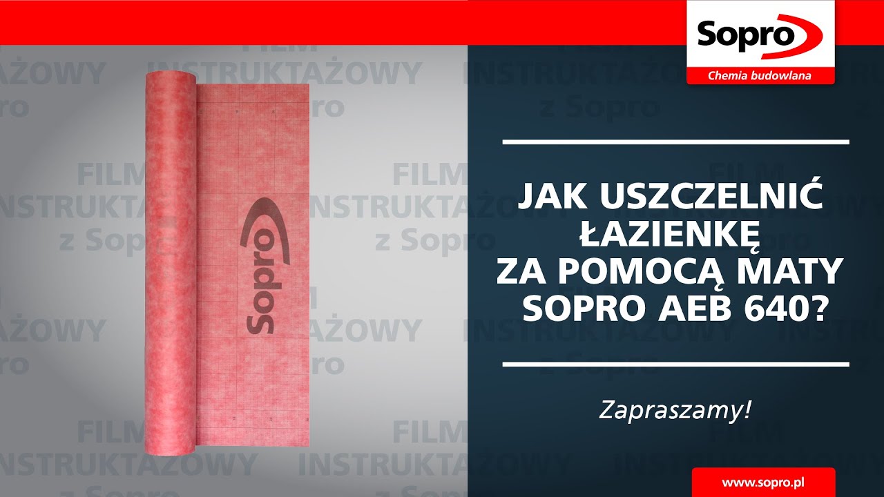 Jak uszczelnić łazienkę za pomocą maty Sopro AEB 640?
