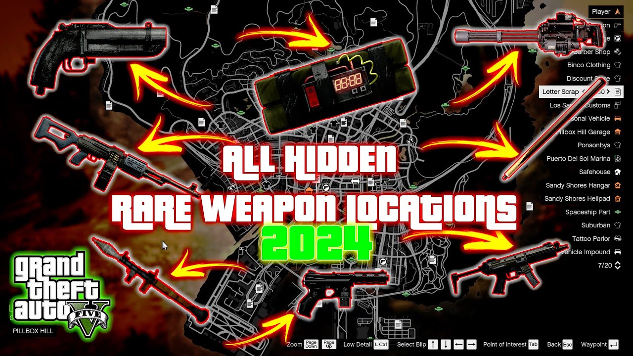 GTA 5 - All New Hidden Rare Weapon Locations (Story Mode)
