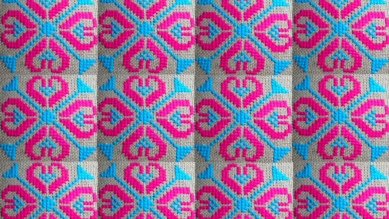 Cross stitch design ( গুন সেলাই ডিজাইন )