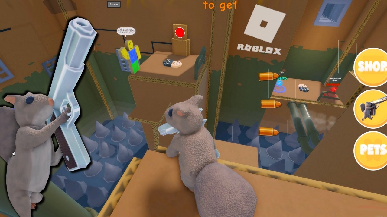 ROBLOX, OBBY DO ESQUILO COM ARMAS🔫🐿️Squirrel With a Gun Obby, ESCAPE DO MAPA DE PAPEL&Atilde;O DO ESQUILO