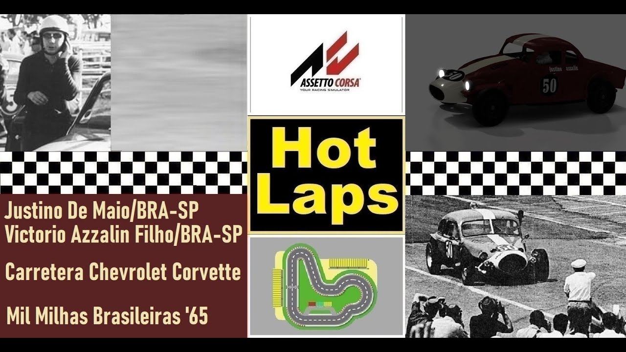 HOT LAPS  - V.Azzalin Filho - J.De Maio / Carretera - Corvette / Mil Milhas Brasileiras '65
