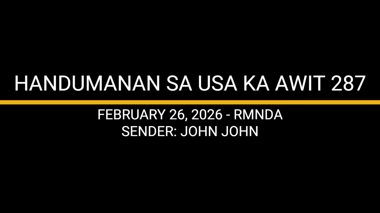 HANDUMANAN SA USA KA AWIT 287 - JOHN JOHN